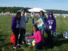 Members of the Elena Christian Junior High Rocketry Club get ready to launch (photo Steve Bullock).